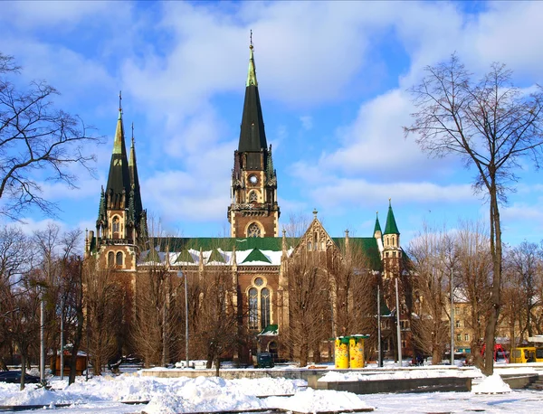 Kirche der Heiligen Olha und Elisabeth, Lviv. Ukraine — Stockfoto