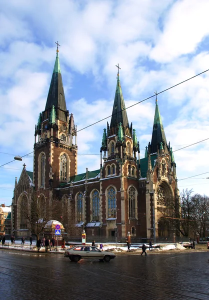 Церковь Св. Ольги и Елизаветы, Львов. Украина — стоковое фото