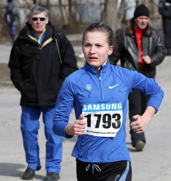 Azonosítatlan nő a 20000 méter verseny séta — Stock Fotó