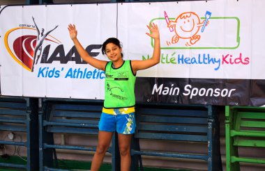 IAAF çocuğun kimliği belirsiz kız? s atletizm yarışması