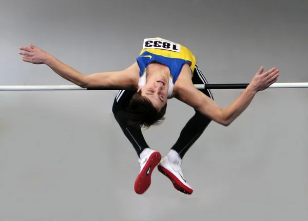 Sayevych Anton competes in the high jump — Stock Photo, Image