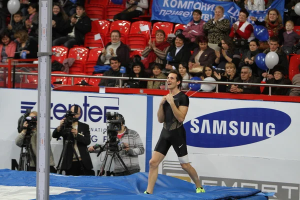 Renaud Lavillenie wygrywa męskie konkurencji — Zdjęcie stockowe