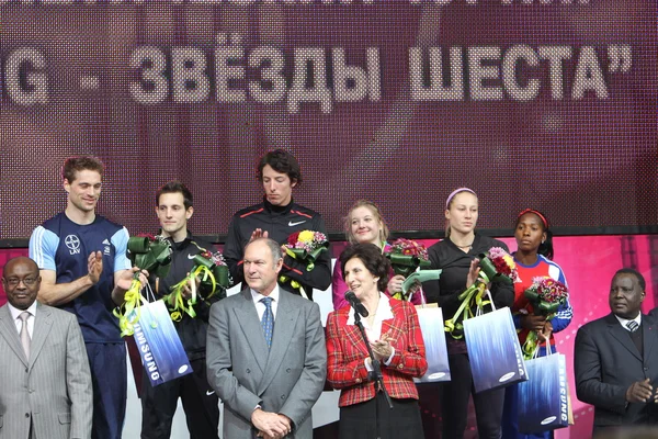 Lukning Ceremoni af Samsung Pole Vault Stjerner mødes - Stock-foto