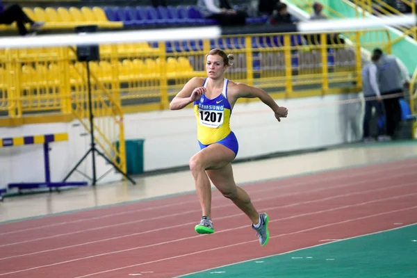 Dobrynska natallia gewinnt Fünfkampf bei den ukainischen Leichtathletik-Meisterschaften — Stockfoto