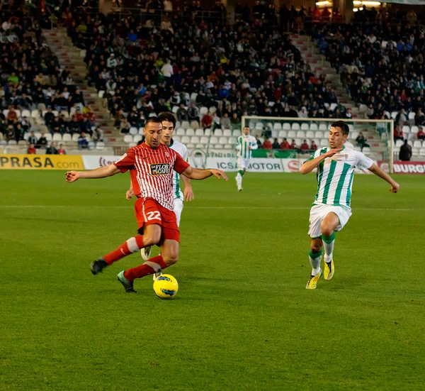 Miguel Gonzalez na liga de jogos Córdoba vs Girona — Fotografia de Stock