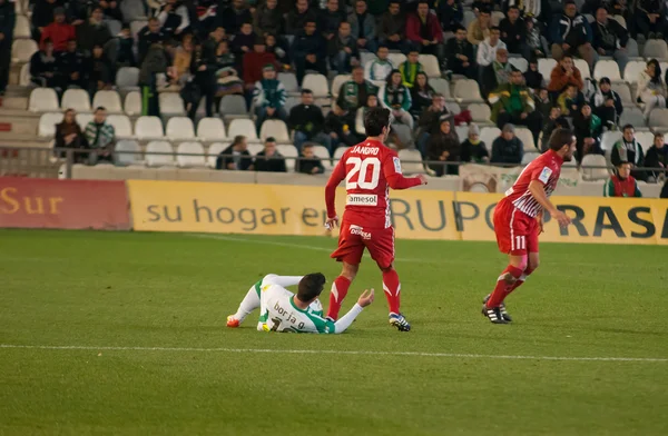 Борха Гарсія в матчі Ліги Cordoba проти Girona — стокове фото