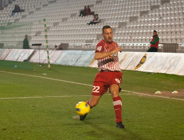 Miguel González w meczu ligi Kordoba vs girona — Zdjęcie stockowe