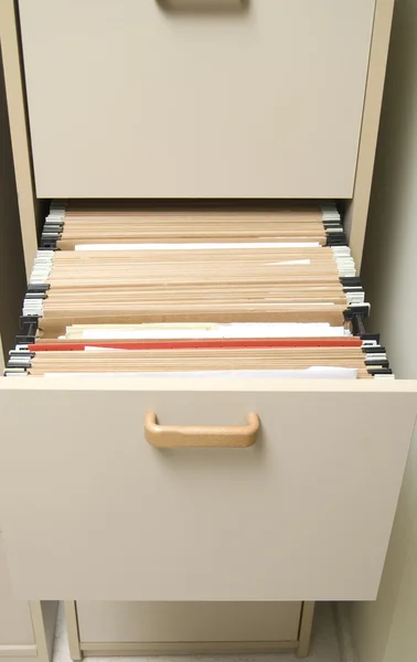 Filing cabinet with folders — Stock Photo, Image