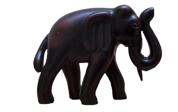 Figura dell'elefante di legno — Foto Stock