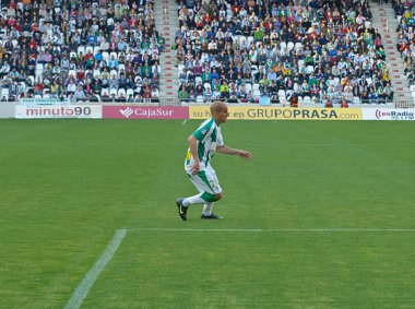 Javier Hervás W(23) in action during match league Cordoba vs Hercules