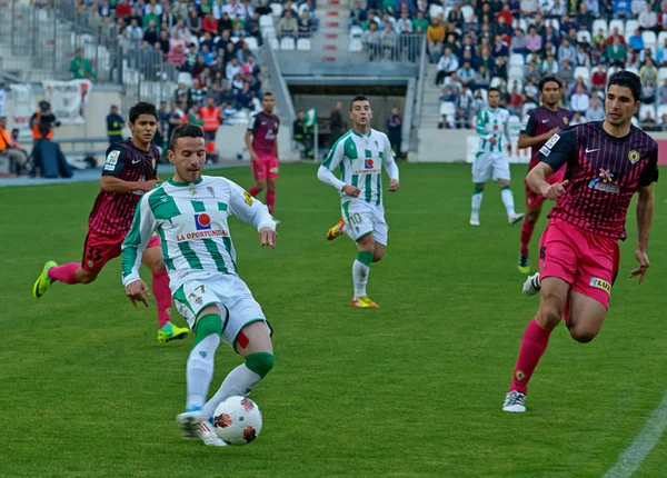 Jose Manuel Fernandez W (17) em ação durante o jogo liga Córdoba vs Hércules — Fotografia de Stock