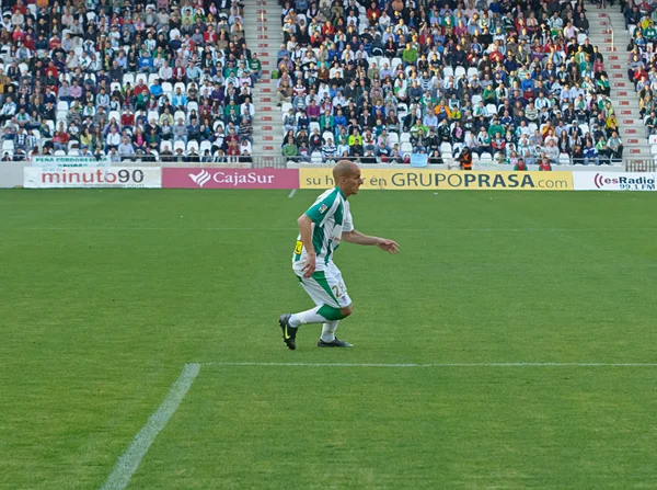 Javier Hervás W(23) in action during match league Cordoba vs Hercules — 图库照片