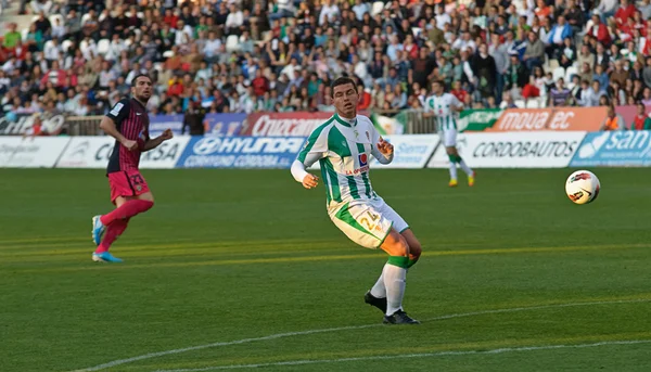Airam Cabrera W (24) em ação durante o jogo liga Córdoba vs Hércules — Fotografia de Stock