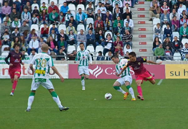 Borja Garcia W (10) em ação durante o jogo liga Córdoba vs Hércules — Fotografia de Stock