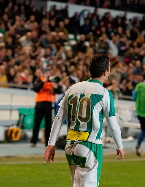 Borja garcia w (10) in Aktion beim Ligaspiel Cordoba gegen Herkules — Stockfoto