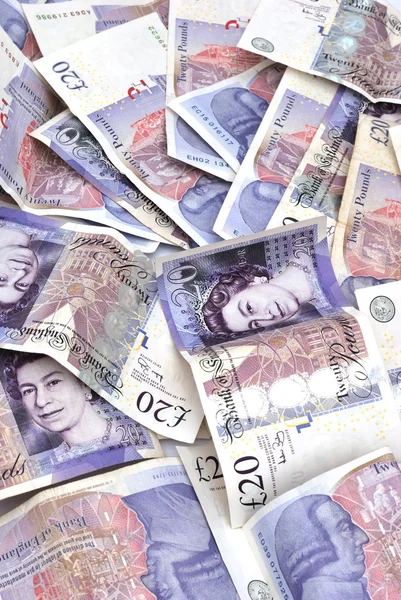 Twenty pound notes — Stock Photo, Image