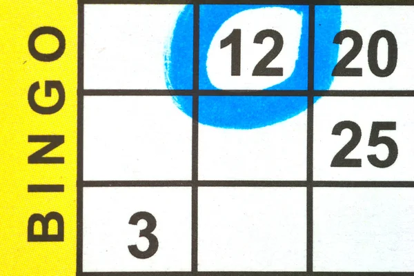 Bingo card close up — Stock Photo, Image
