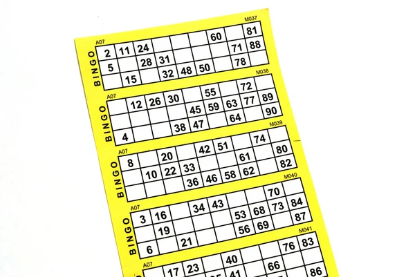 Carte de bingo incomplète — Photo