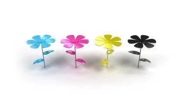 Cmyk flower clipart