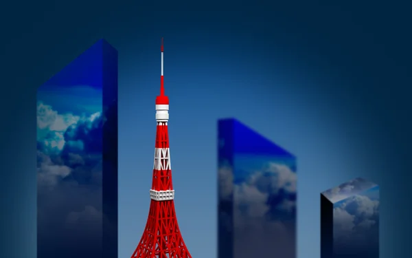 Tokio wieża w Japonii — Zdjęcie stockowe