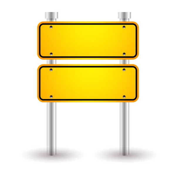 Žlutá prázdné dopravní značka — Stockový vektor