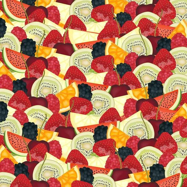 Texture de fruits sans couture — Image vectorielle