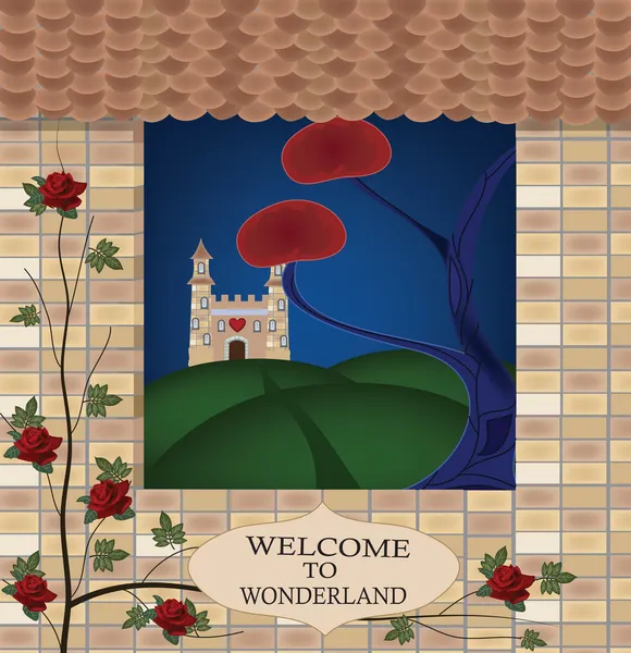 Welcome to wonderland — Stock Vector