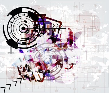 Abstract technologic background clipart