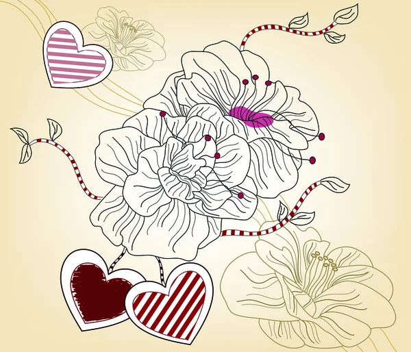 Composition originale de la Saint Valentin — Image vectorielle