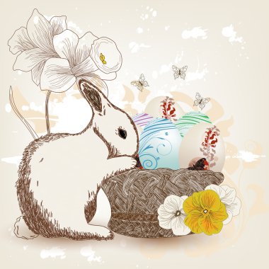 Beautiful easter composition clipart