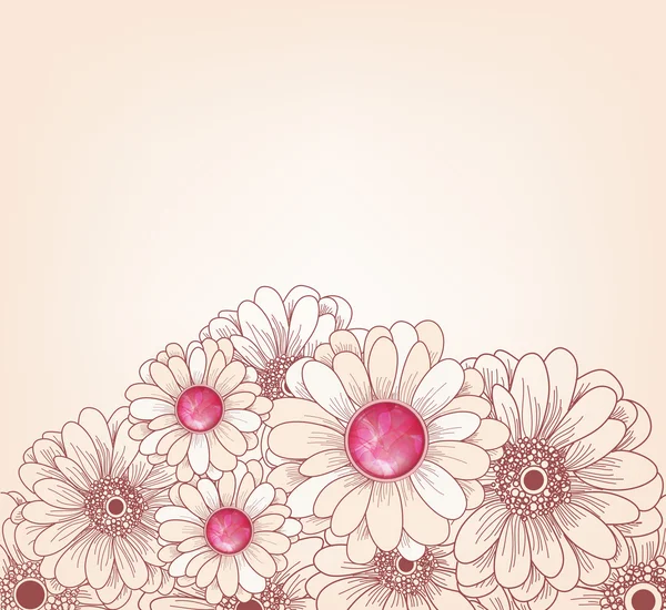 Fond floral artistique — Image vectorielle