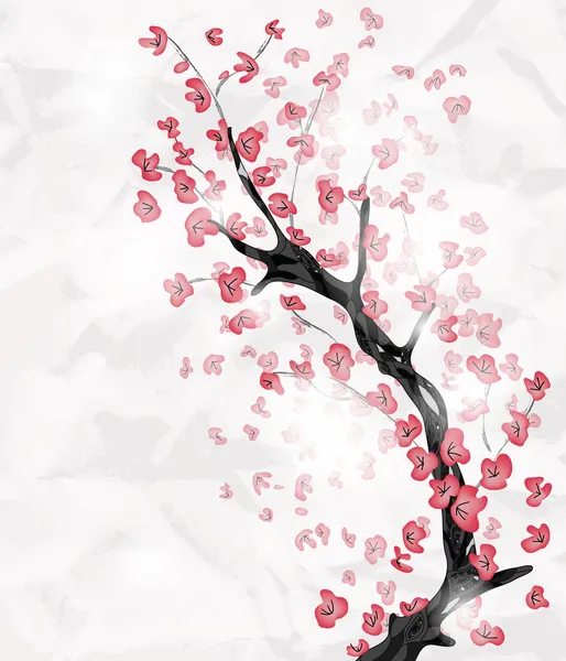 Cherry blossom branch — Stock Vector