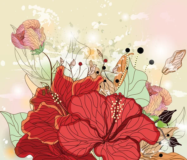 Красиві квіти букет — стоковий вектор