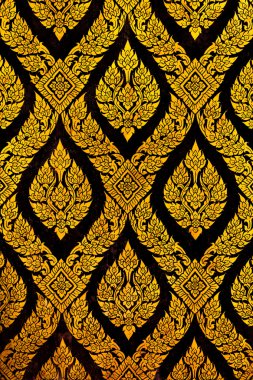 Traditional thai style gold painting clipart