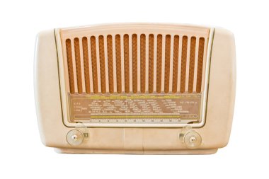 vintage radyo izole kırpma yoluyla