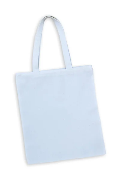 Witte katoenen zak geïsoleerd met uitknippad — Stockfoto