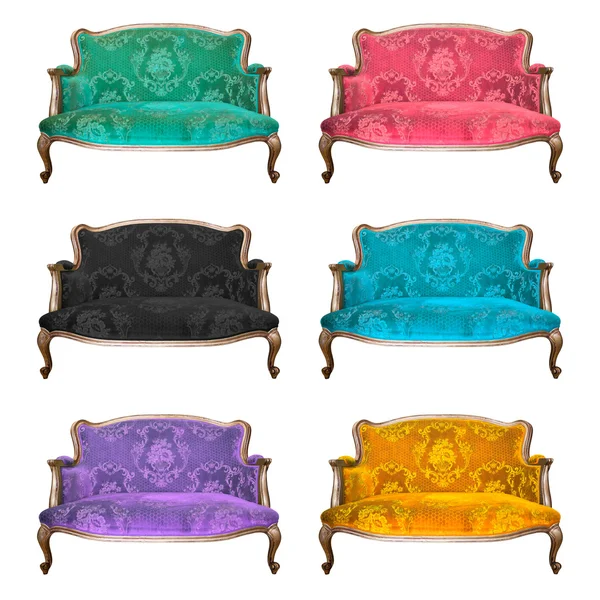 Коллекция винтажного роскошного кресла с вырезанным похлопыванием — стоковое фото