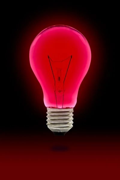 红色的灯泡 — 图库照片