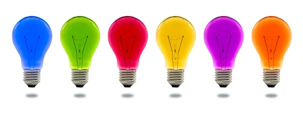 stock image Colorful light bulb isolated