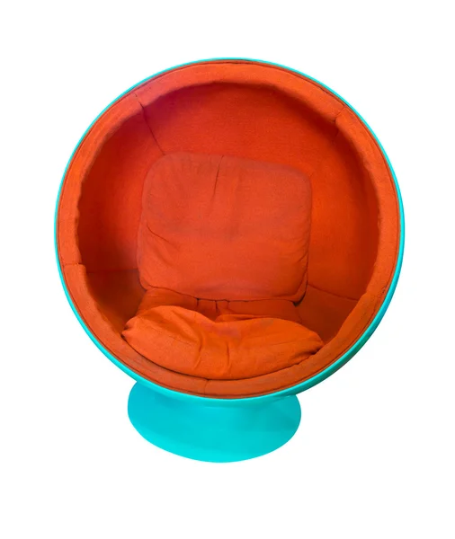 Sofá moderno naranja aislado —  Fotos de Stock