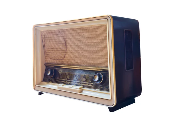 Radio vintage aislada sobre fondo blanco — Foto de Stock