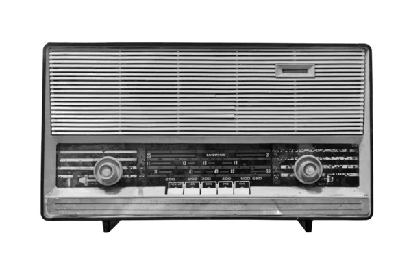 Vintage radyo izole kırpma yoluyla — Stok fotoğraf