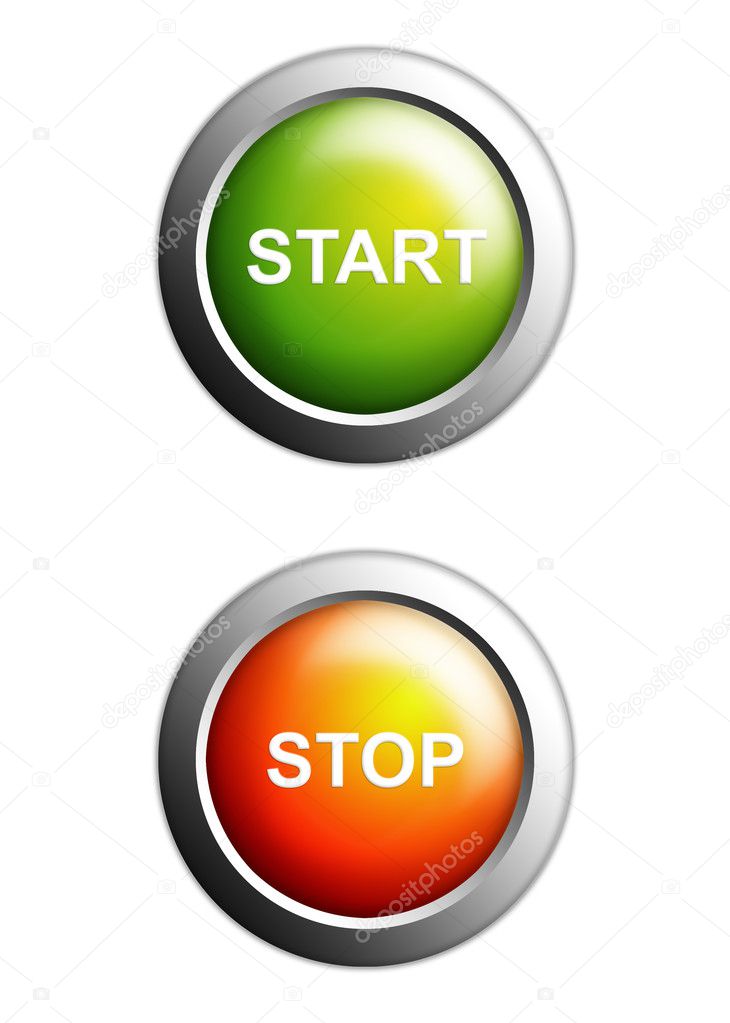 Start and stop buttons isolated