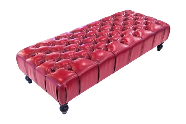Sofá de luxo vermelho isolado com caminho de recorte — Fotografia de Stock