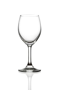 Empty wine glass isolated clipart