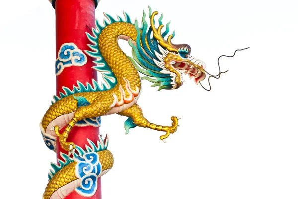 Estatua de dragón en templo chino — Foto de Stock