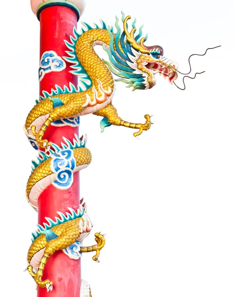 Statua del drago nel tempio cinese — Foto Stock