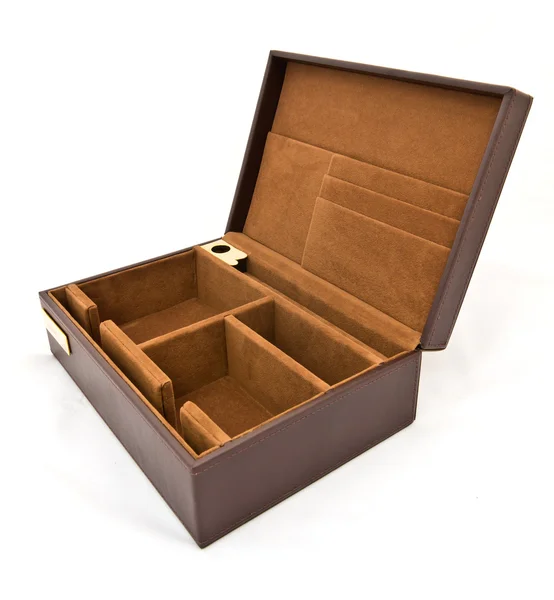 Коробка из коричневой ткани — стоковое фото