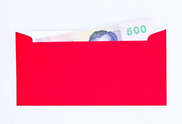 Pieniądze w kopercie czerwony dla nadania na chiński nowy rok — Zdjęcie stockowe