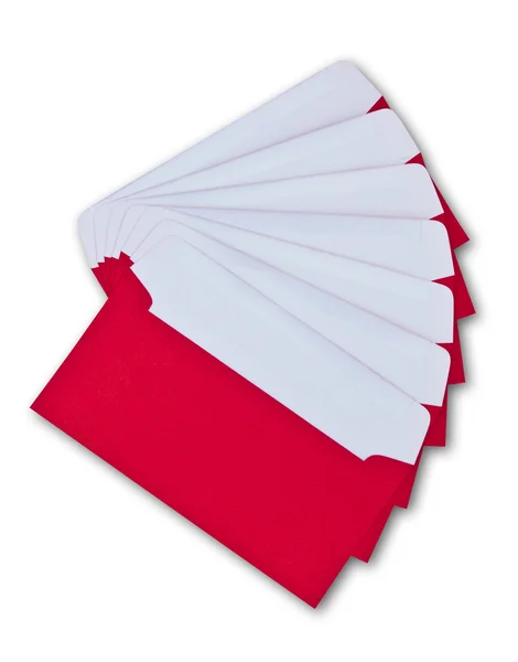 对中国新的一年把钱的红色信封 — 图库照片